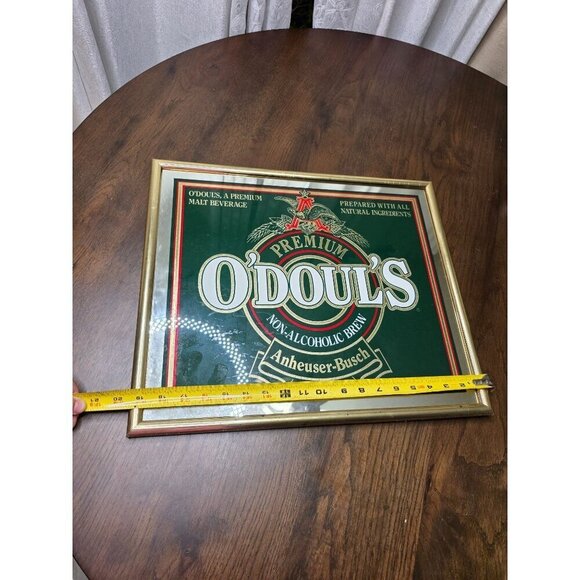 ODouls Premium Non-Alcoholic Brew Bar Mirror Sign With Gold Frame - Picture 3 of 14